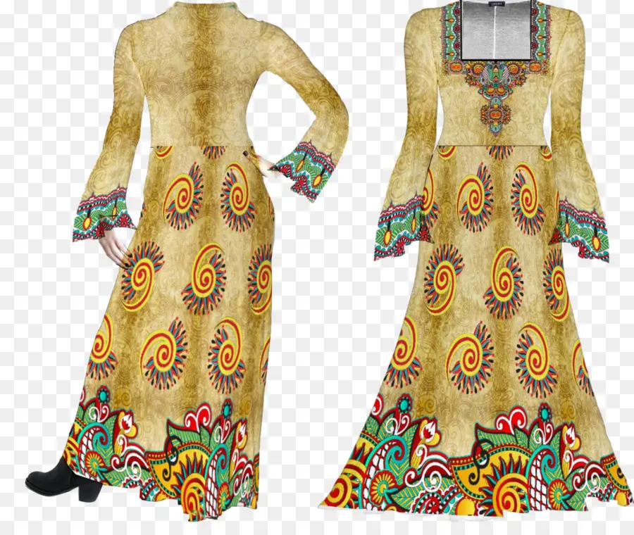 Vestido Colorido，Moda PNG