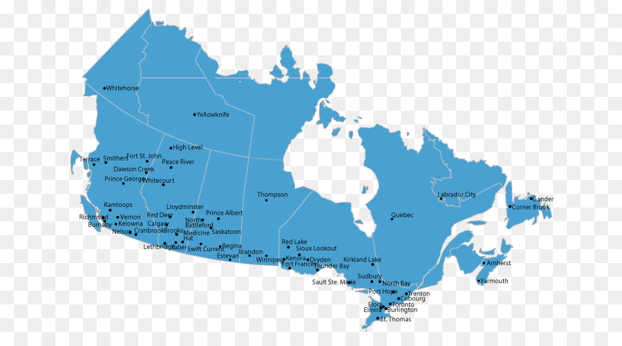 Canadá，Mapa PNG