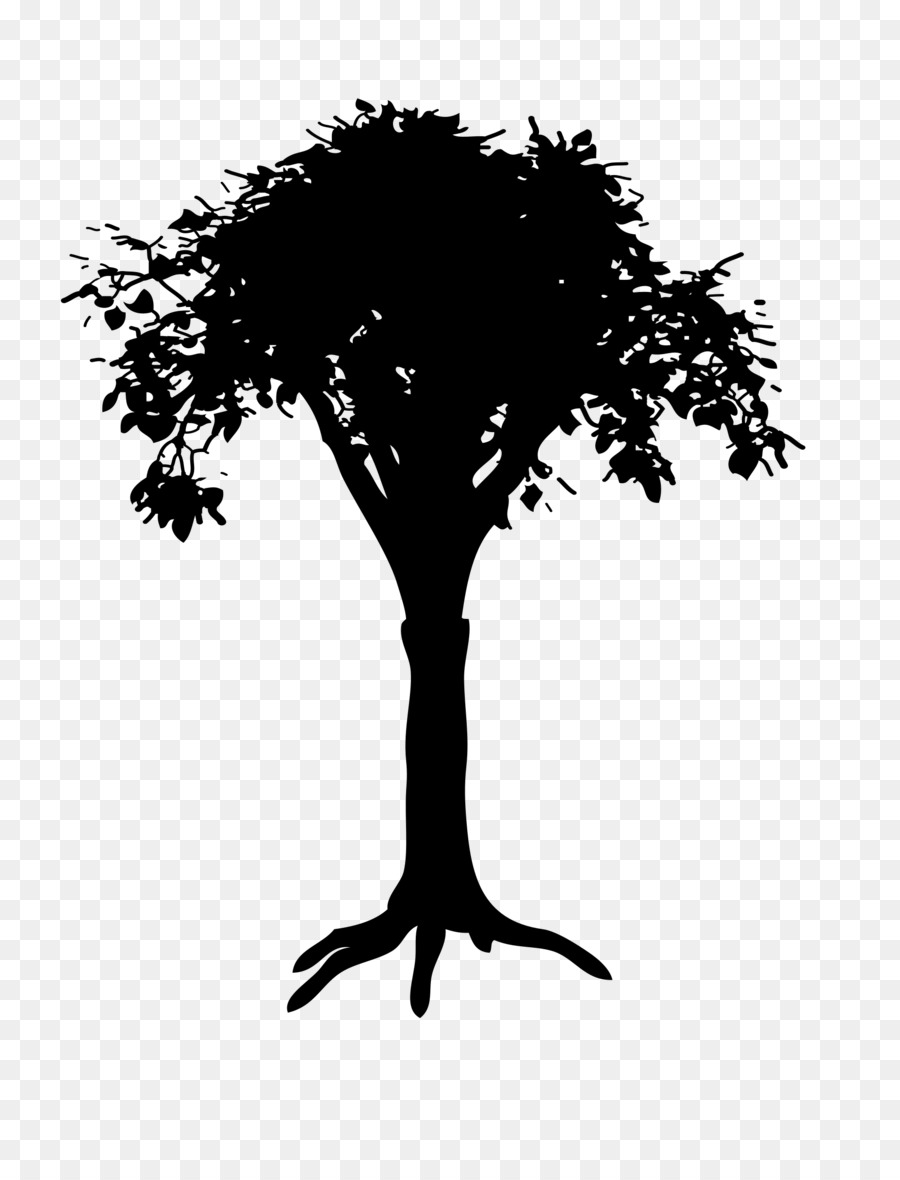 Silueta De Arbol，Negro PNG