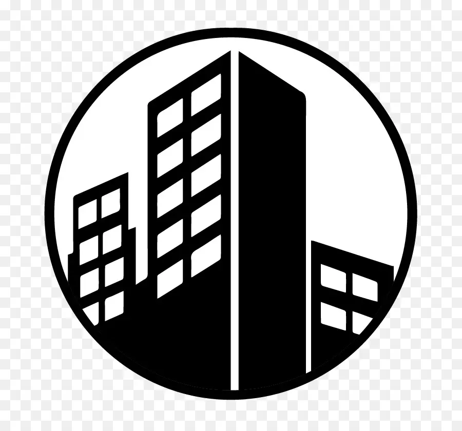 Icono De Edificio，Negro PNG