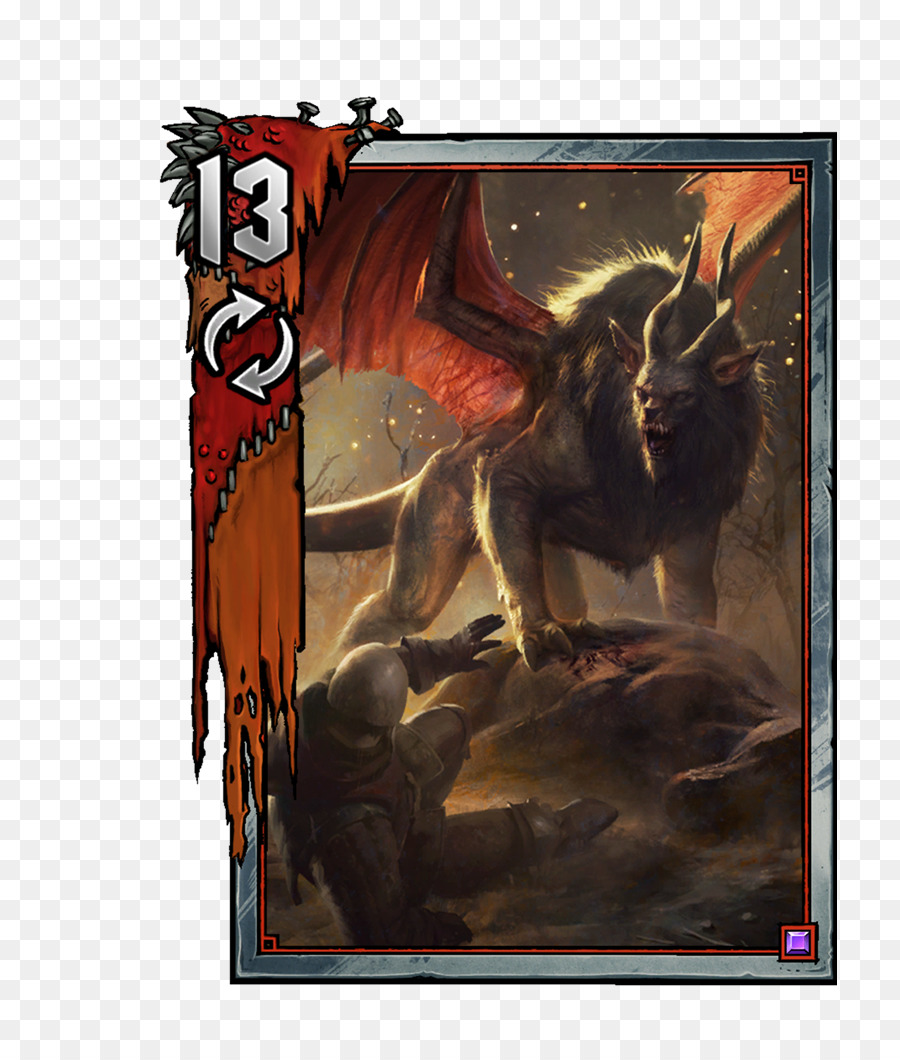 Gwent The Witcher Juego De Cartas，Manticore PNG