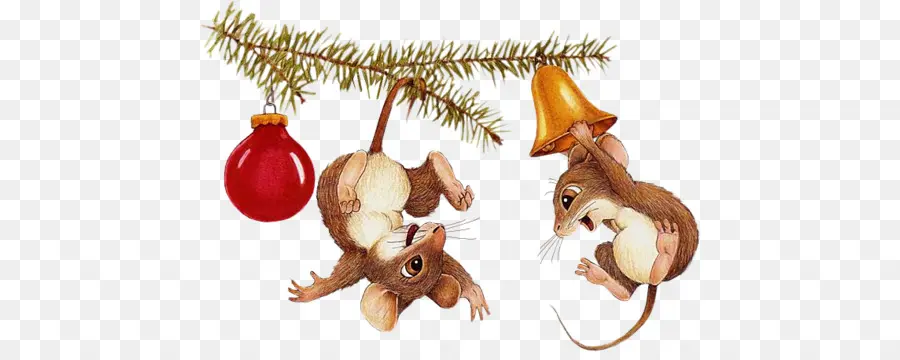 Ratones De Navidad，Ratón PNG