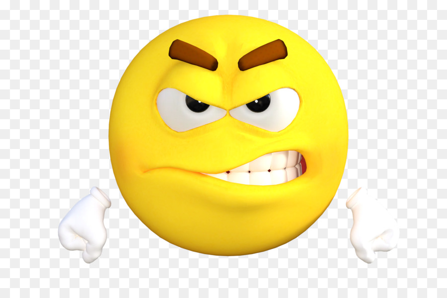 Emoji Enojado，Amarillo PNG