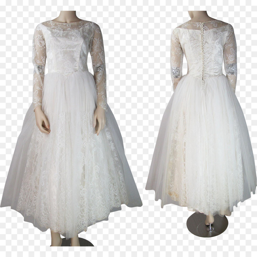 Vestido De Encaje Blanco，Boda PNG