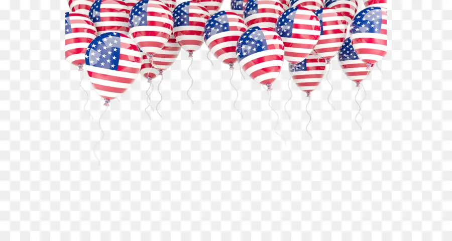 Globos De La Bandera Americana，Bandera PNG