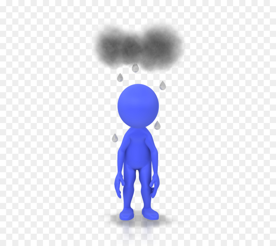 Figura Triste，Azul PNG