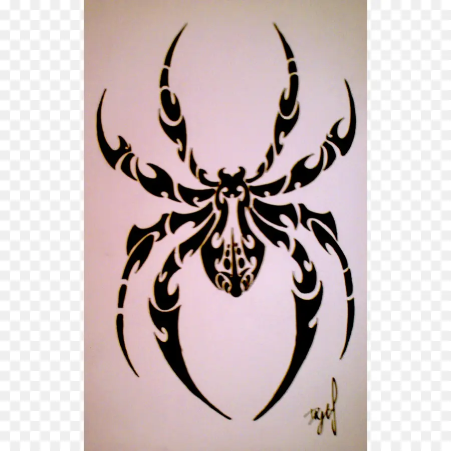 Araña Tribal，Tatuaje PNG