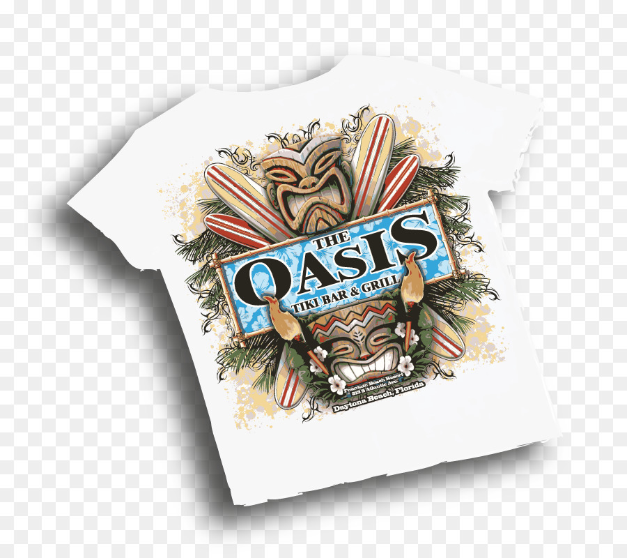 Camiseta，Oasis Tiki Bar Grill PNG