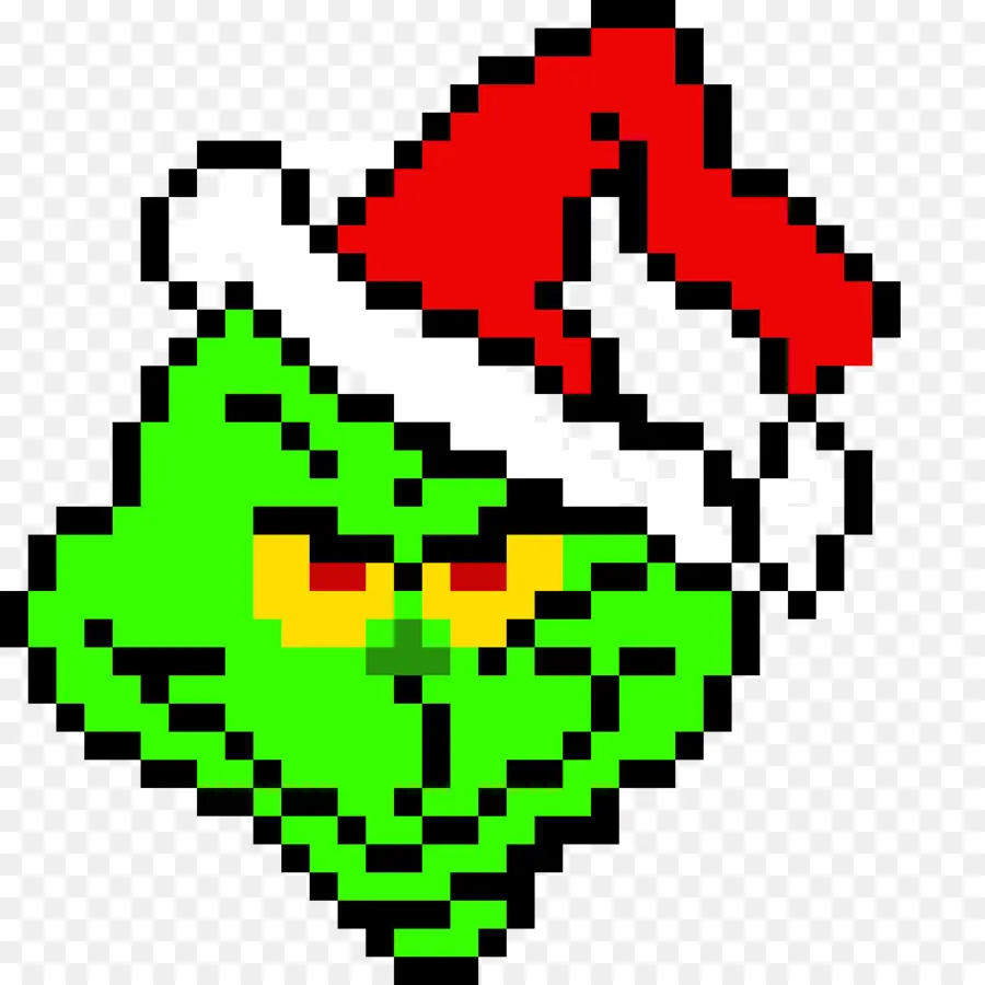 Grinch De Píxeles，Navidad PNG