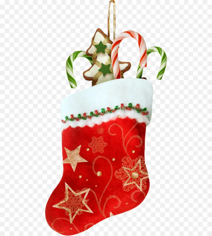 Bastón De Caramelo，Medias De Navidad PNG