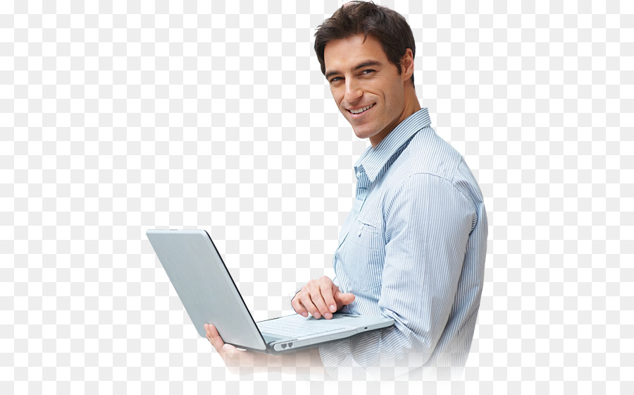 Hombre Con Computador Portatil，Computadora PNG