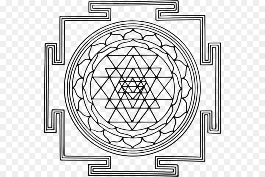 Iconografía Hindú，Sri Yantra PNG