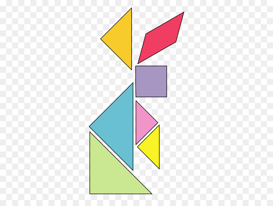 Tangram Colorido，Formas PNG