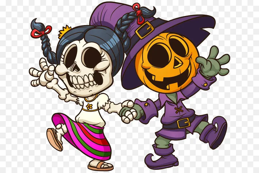 Personajes De Halloween，Esqueleto PNG