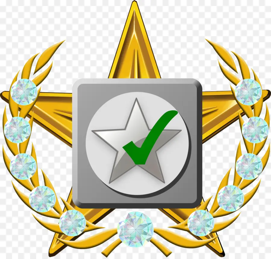 Insignia De Estrella，Marca De Verificación PNG