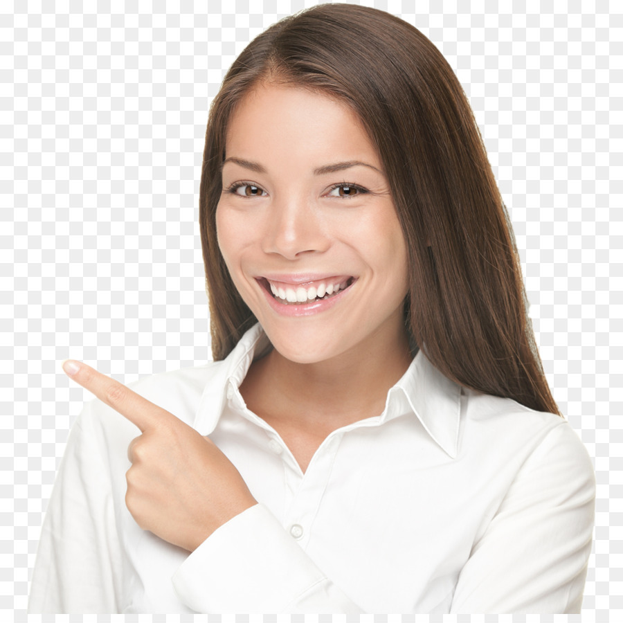 Mujer Sonriente，Señalando PNG