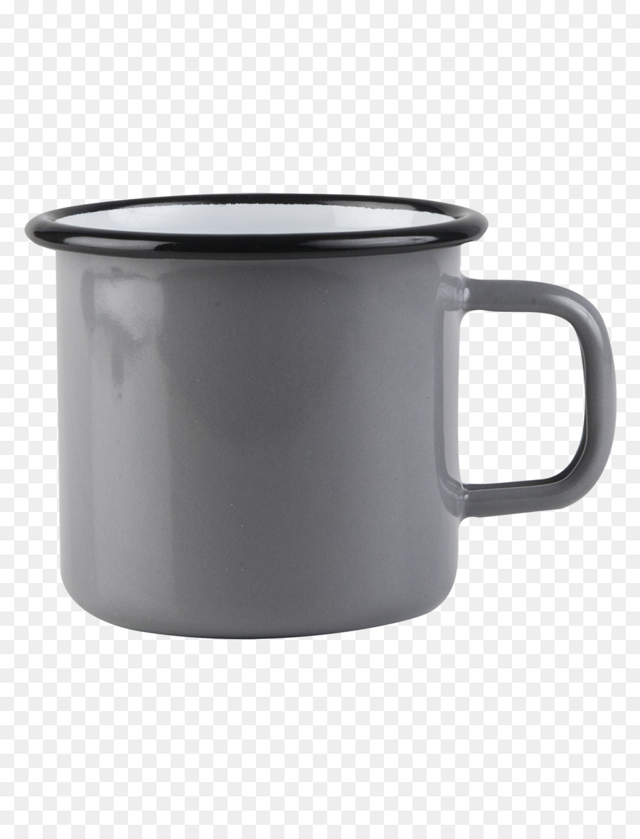 Taza Blanca Con Mango Rojo，Taza PNG