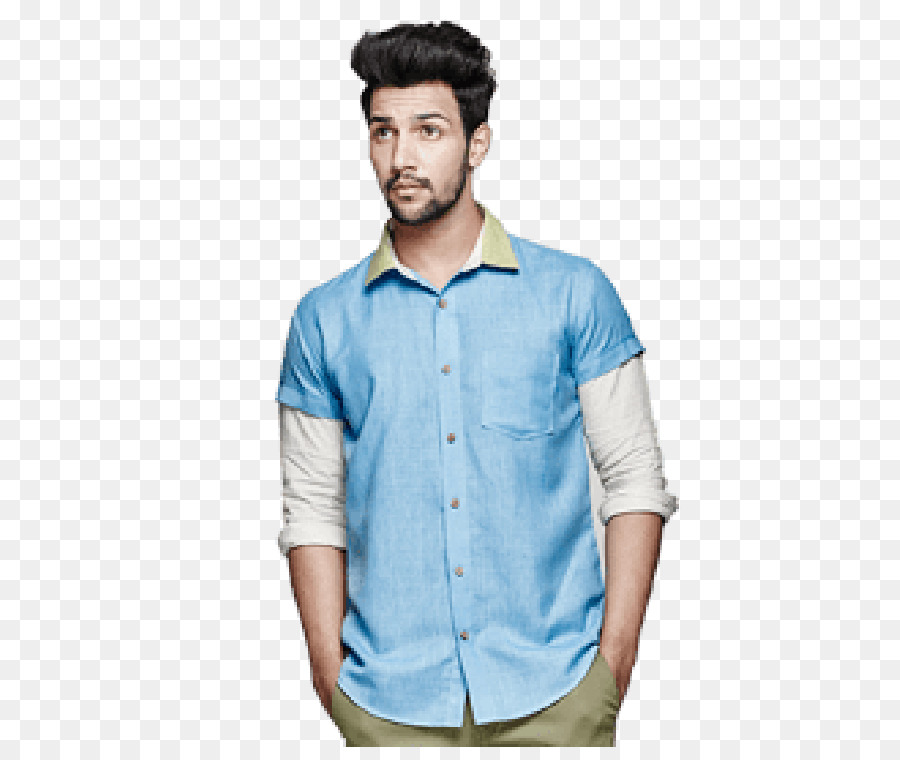 Hombre De Camisa Azul，Camisa PNG