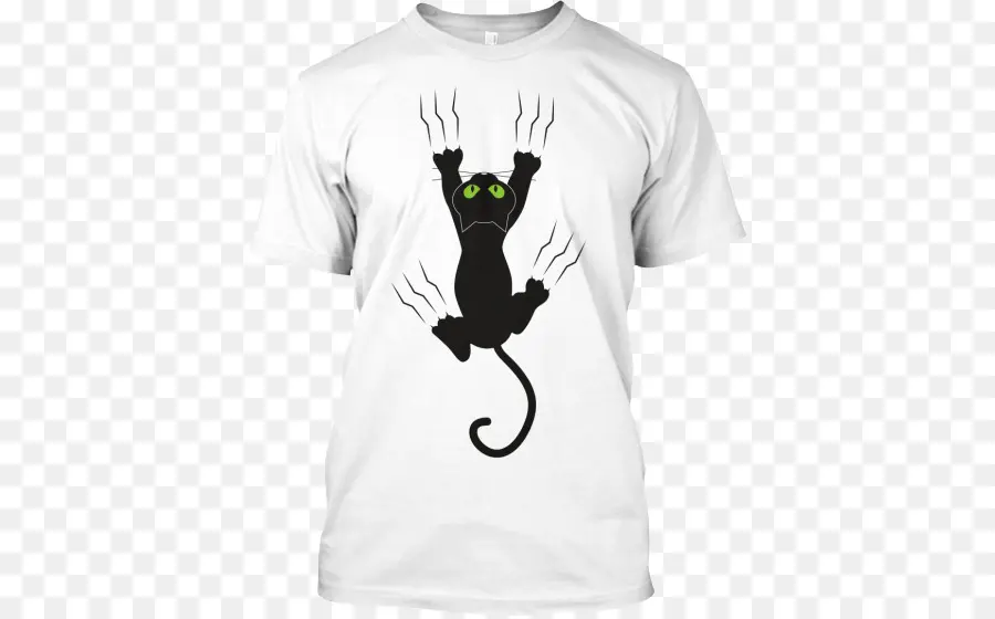 Camiseta Gato，Blanco PNG