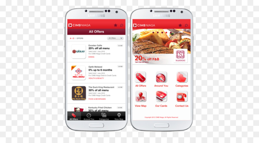 Smartphone，Banco Cimb Niaga PNG