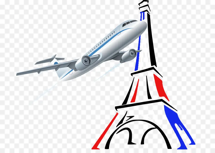 Avión Y Torre Eiffel，París PNG