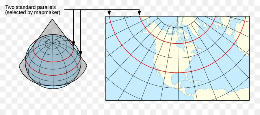 Lambert Conformal Conic Proyección，Proyección De Mapa PNG