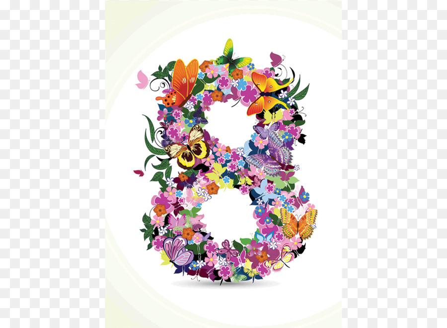 Numero 8，Flores PNG