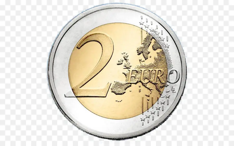 2 Monedas De Euro，Las Monedas De Euro PNG