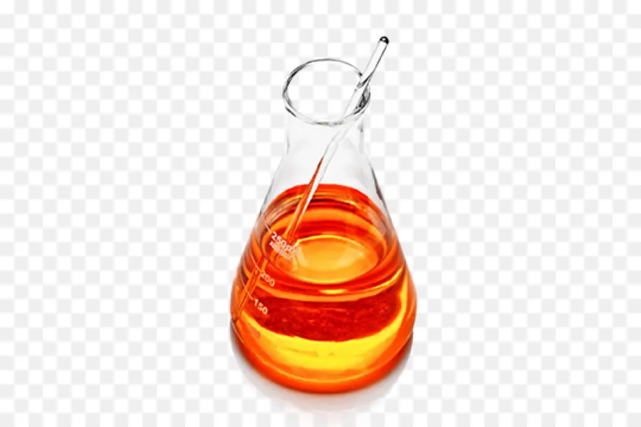 Matraz Erlenmeyer Con Líquido Naranja，Líquido PNG