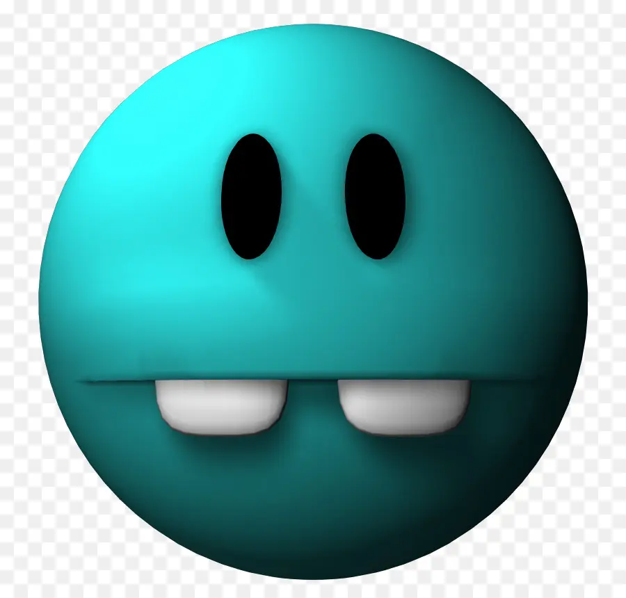 Emoji Azul，Rostro PNG