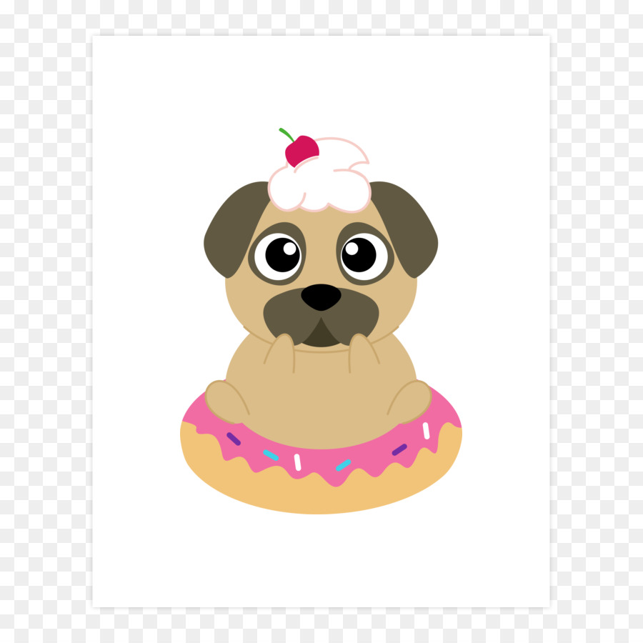 Pug Con Donut，Doguillo PNG