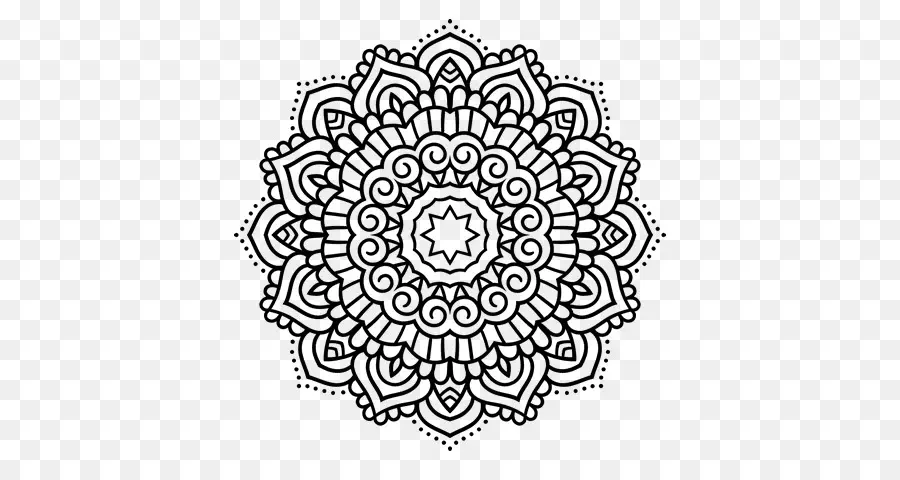 Mandala，Libro Para Colorear PNG