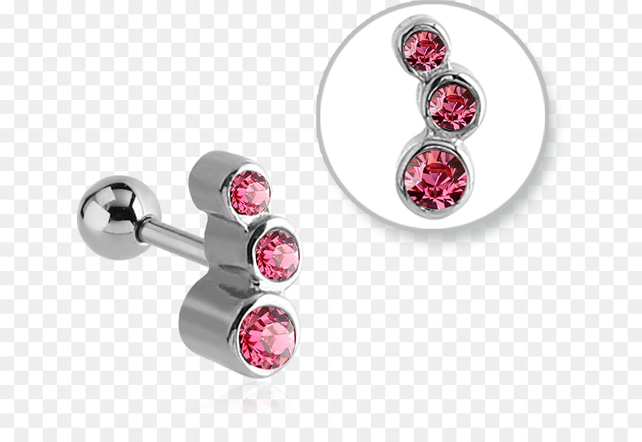 Pendiente De Gema Rosa，Accesorio PNG