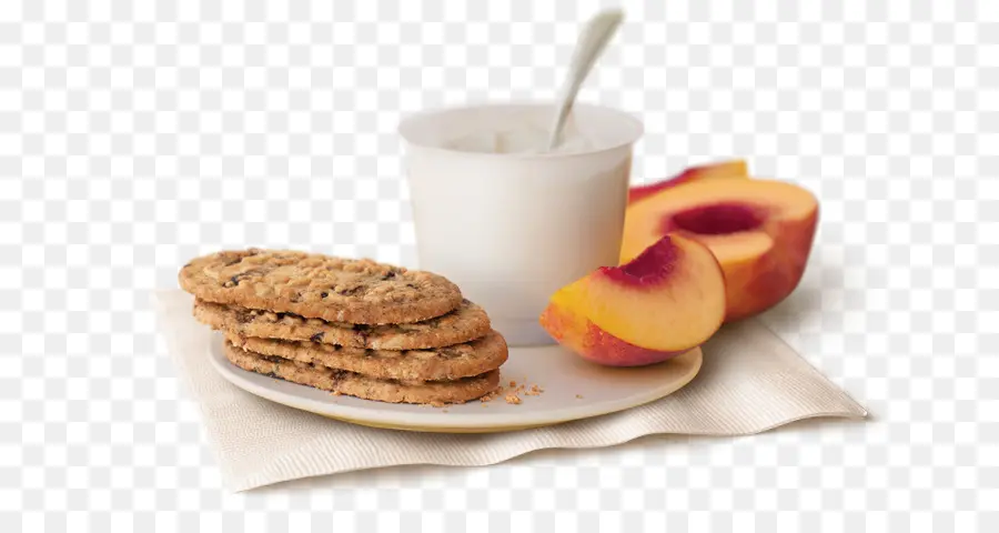 Galletas Y Melocotón，Yogur PNG