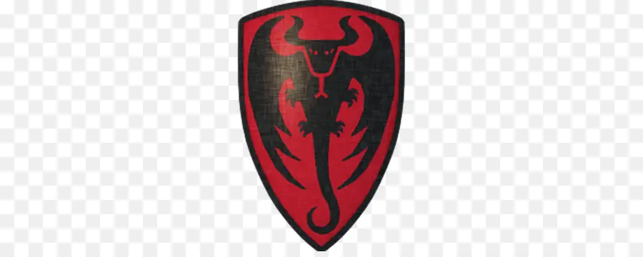 Escudo De Dragón Rojo Y Negro，Emblema PNG