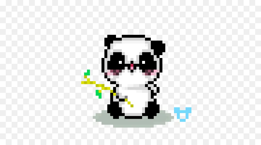 Pixel Art，El Panda Gigante PNG