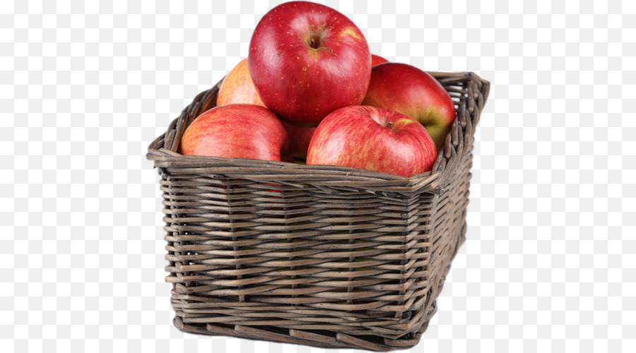 Cesta De Manzanas，Fruta PNG