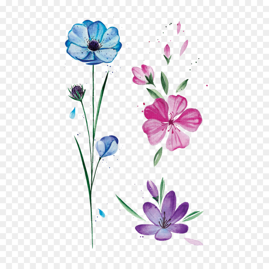 Diseño Floral，Tatuaje PNG