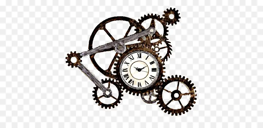 Reloj Steampunk，Engranajes PNG