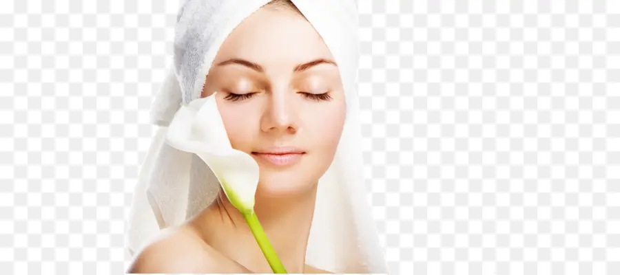 Mujer Con Flor，Belleza PNG