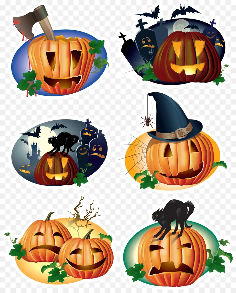 Halloween，Etiqueta Engomada De La PNG