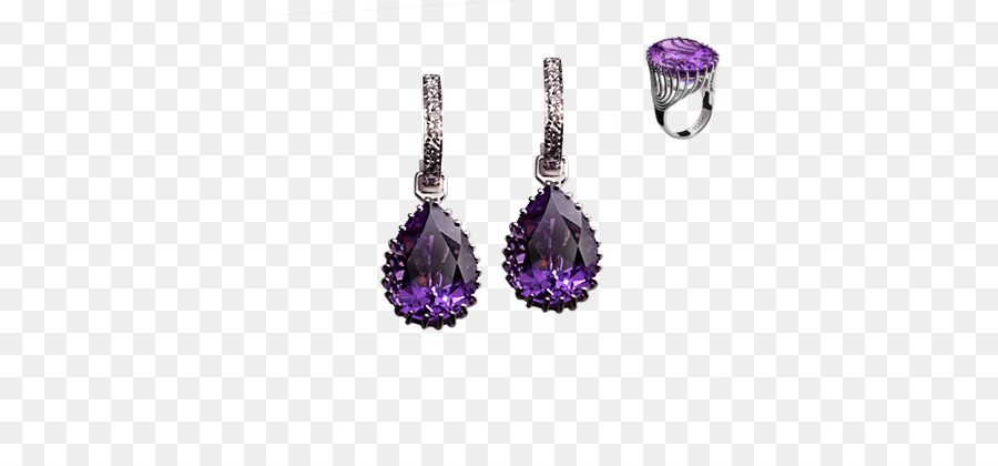 Pendientes Morados，Gemas PNG