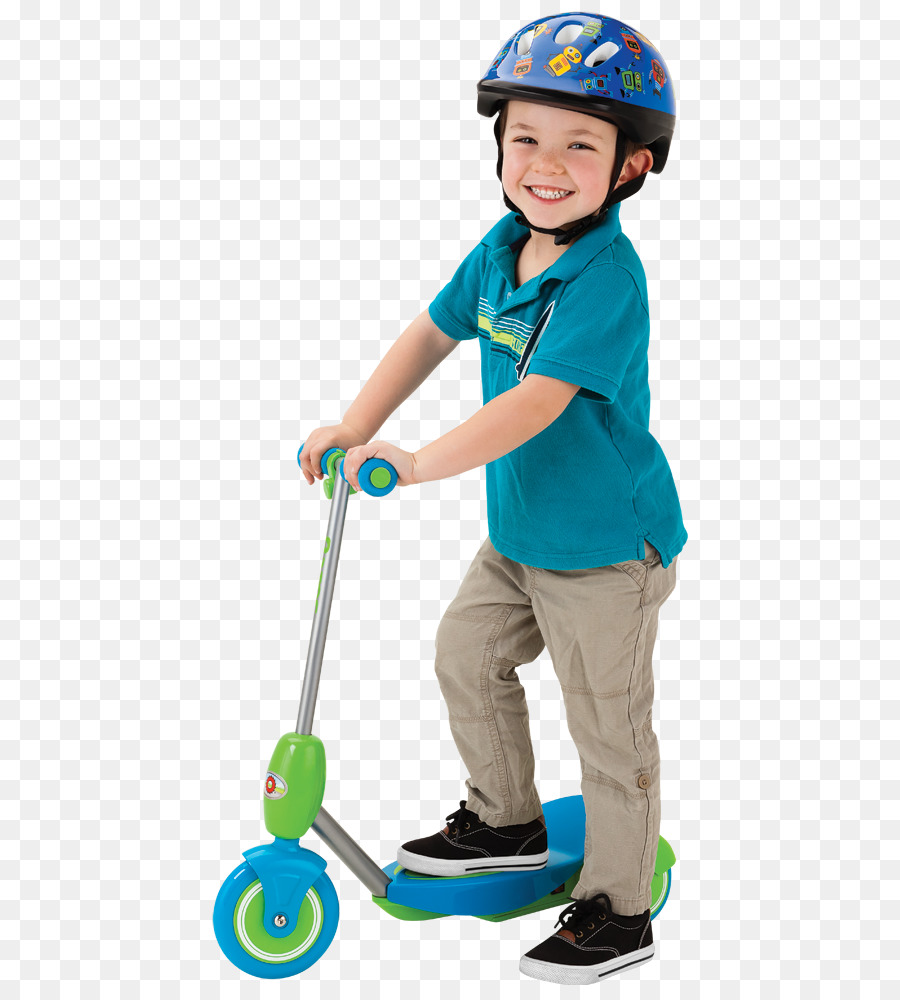 Niño En Scooter，Casco PNG