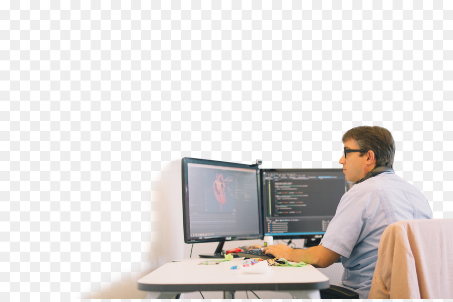 Hombre Trabajando En Computadora，Oficina PNG