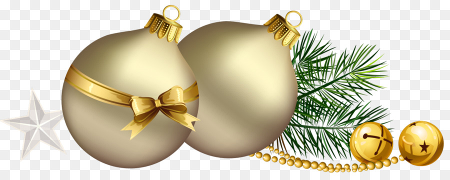 Adornos Navideños Dorados，Oro PNG