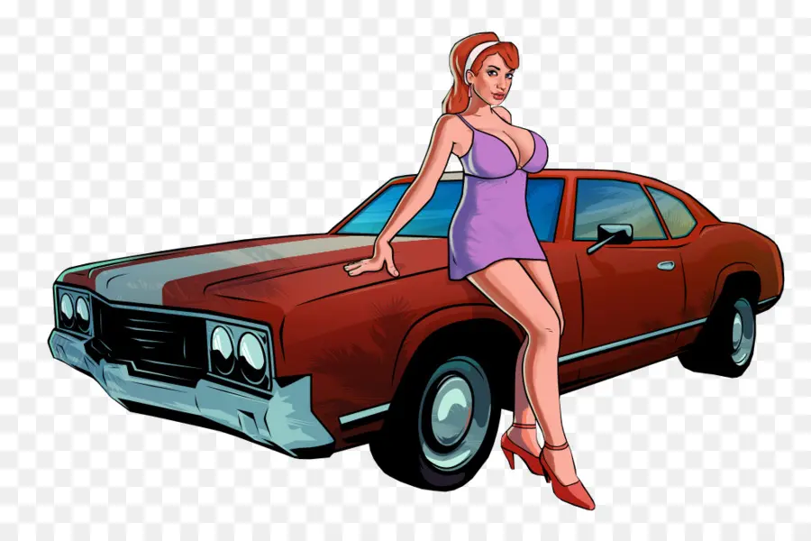 Mujer Con Coche，Vehículo PNG