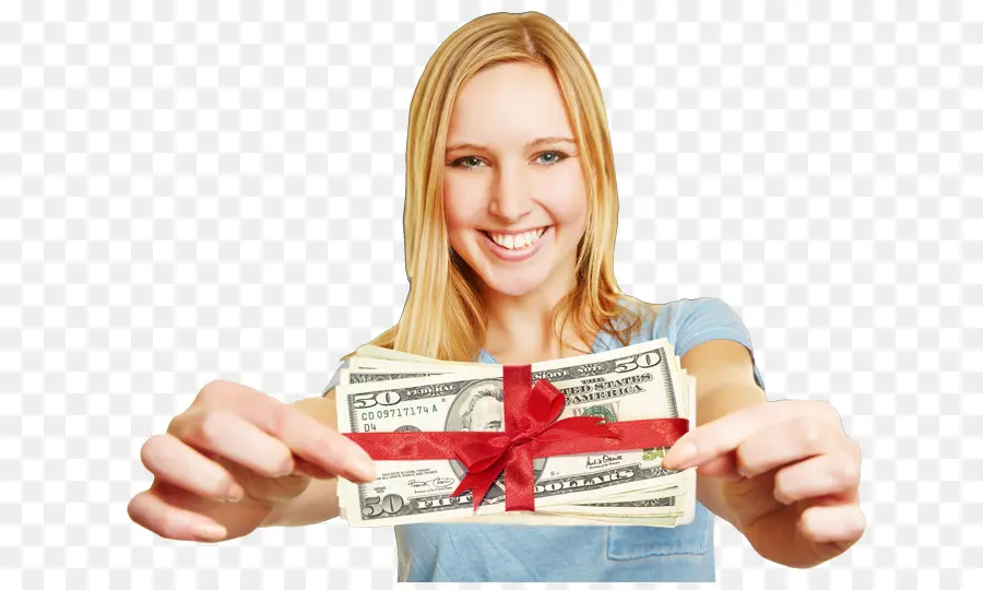 Mujer Con Dinero，Dinero PNG