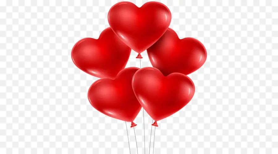 Globos De Corazón Rojo，Corazón PNG