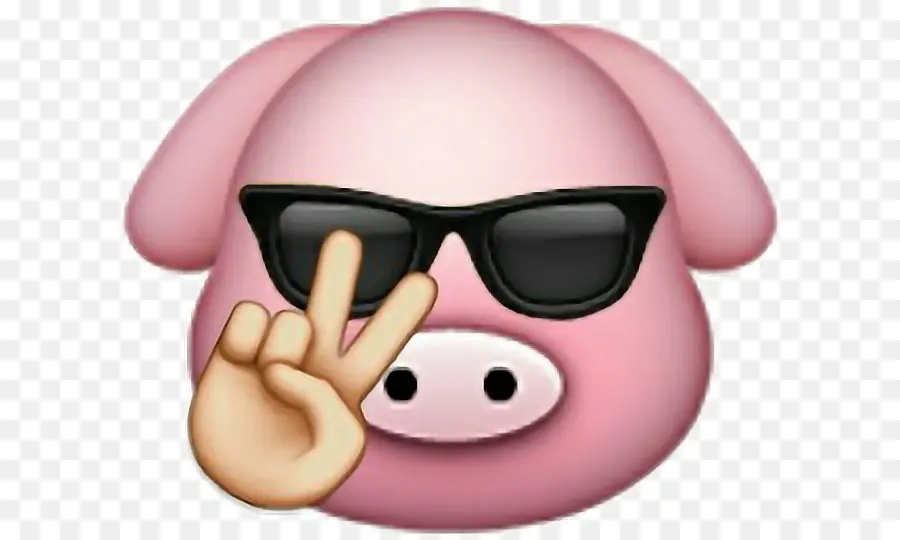 Emoji De Cerdo，Gafas De Sol PNG