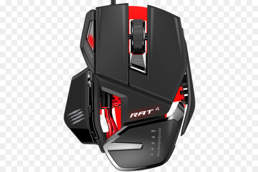 El Ratón De La Computadora，Mad Catz Rat 4 Optical Gaming Mouse Para Pc Mcb4373100a3041 PNG